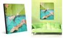 Creative Gallery Duality Grunge Green Teal Abstract Acrylic Wall Art Print Collection
